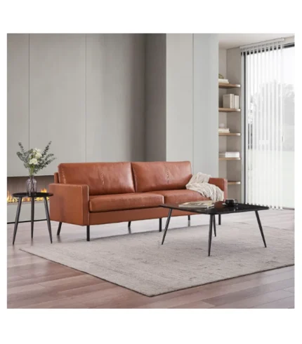 2-Seat Upholstered Loveseat Sofa Modern Couch