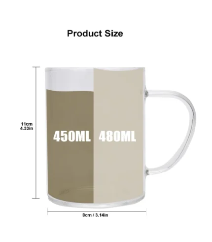 BOQO 16oz Glass Coffee Mugs