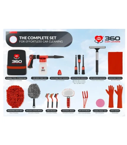 360 Car Lovers car wash Cleaning kit